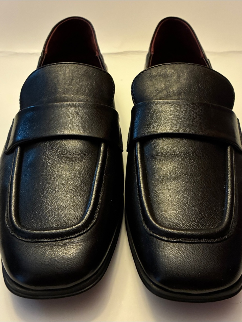 Franco Sarto Black Leather Women's Loafers